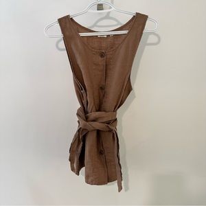 Wilfred Linen tie waist top Size M (from artizia)